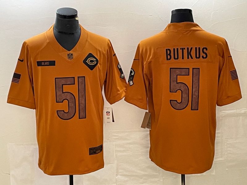 Men Chicago Bears #51 Butkus brown Nike 2023 Salute To Service Limited NFL Jersey->new york jets->NFL Jersey